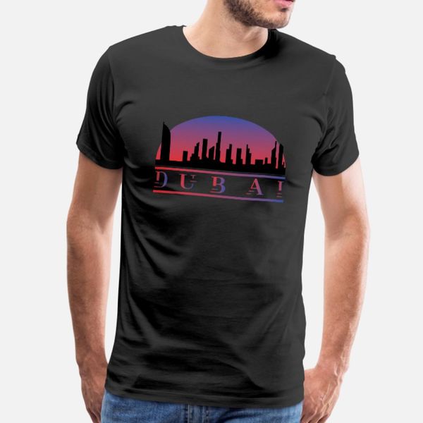 

dubai city view t shirt men printing tee shirt plus size 3xl standard crazy funny spring autumn vintage shirt