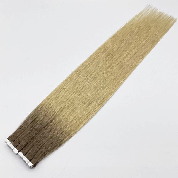 

20шт 50г 100% remy человеческих волос norwegian blonde tape человеческих волос straight pu кожи уток волос, Black