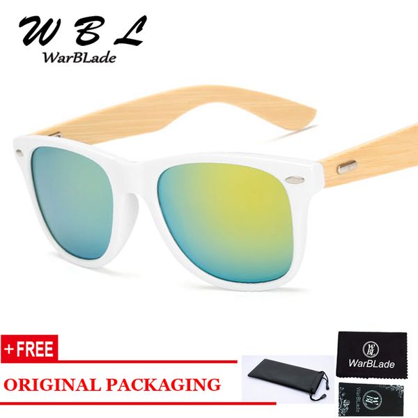 

warblade 16 colors bamboo sunglasses men wooden sunglasses women brand designer mirror original wood sun glasses retro 2020, White;black