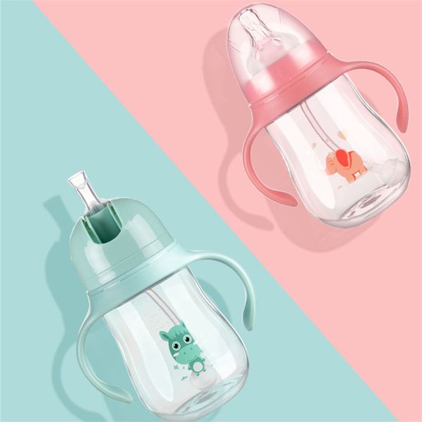 

180ml/240ml/300ml baby bottles feeding milk drinking water silicone nipple wide-caliber bottle