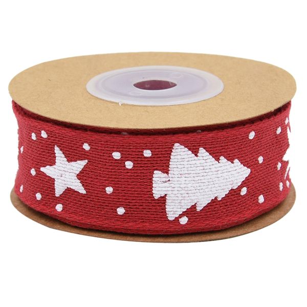 

festival decorative christmas tree print diy party cotton blend practical ribbon