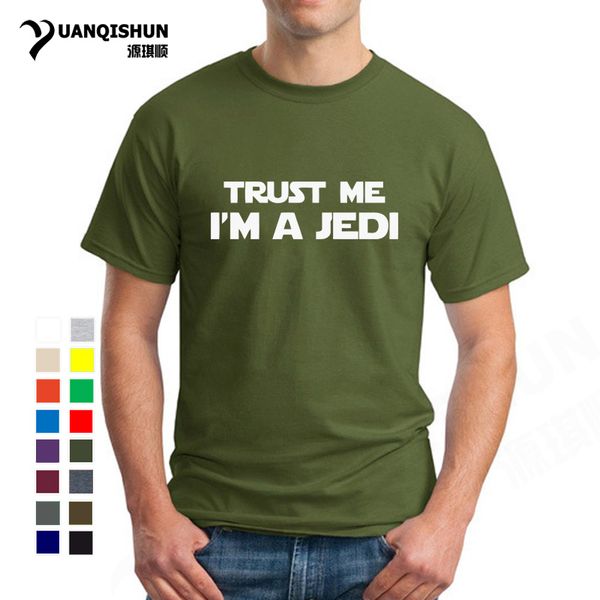 

16 colors men short sleeve funny t shirts trust me i'm a jedi knight printed t-shirts teenage xs-3xl
