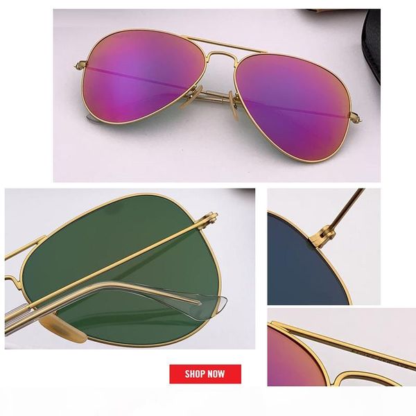 

2019 new summer mirror aviation sunglasses men women vintage design oculos de sol masculino brand uv400 gafas 55mm 58mm 62mm, White;black