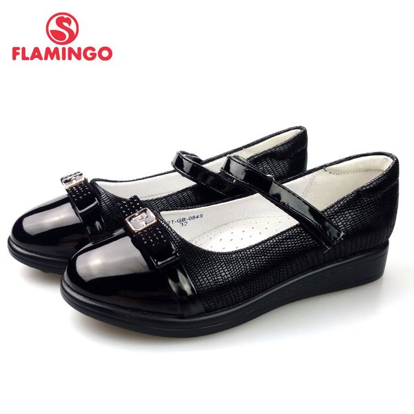 

flamingo nes foot arch design spring&summer hook&loop outdoor size 31-36 school shoes for girl 82t-gb-0849, Black;grey