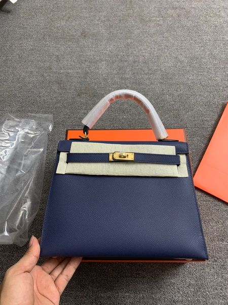 

whosale half handmade quality blue epsom leathe design handbag25cm,also have other sidehave gold and silver hardware,contact me for details