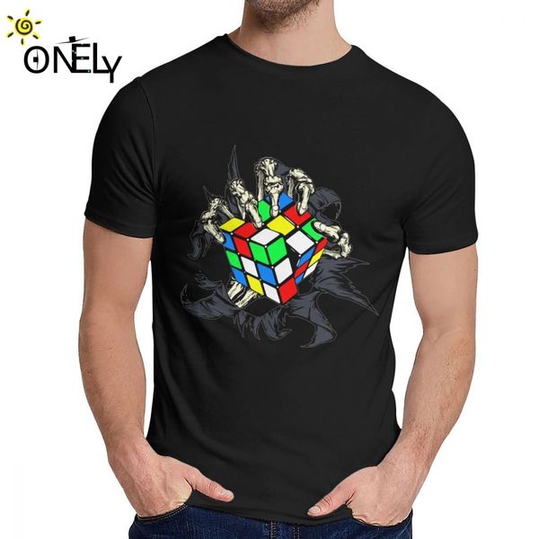 

magic rubik's cube tee for man awesome 100% cotton tee shirt fashion crewneck