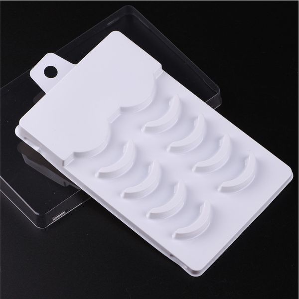 

10pcs false eyelash storage case fashion hanging hole empty box with cover