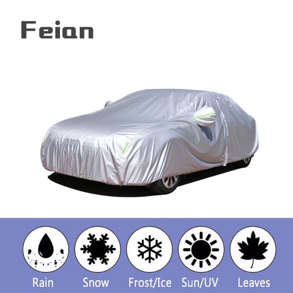 

universal full car cover indoor outdoor sunscreen heat snow e protection dustproof anti-uv shade for hatchback sedan suv