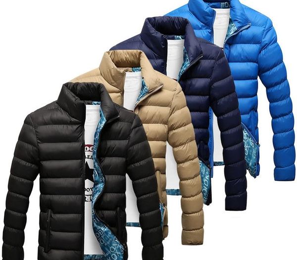 

men's winter jacket 2019 new thick sliver jacket parka slim fit long sleeve tights overcoat, Black