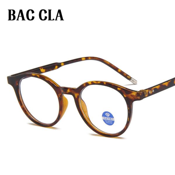 

bac cla vintage round glasses frame brand vintage ladies & men optical transparent flat glasses myopia, Black
