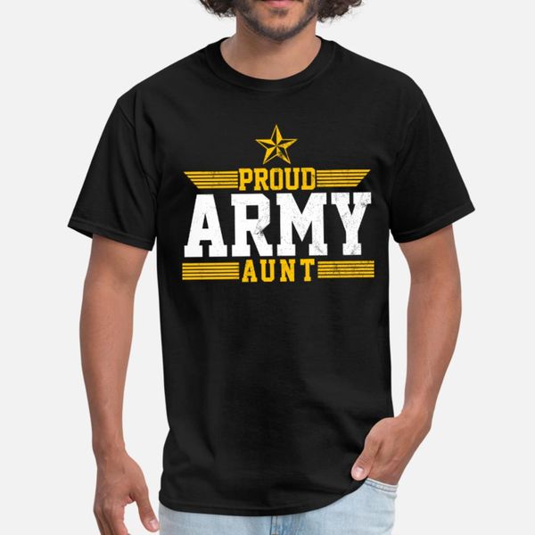 

army aunt t shirt men design tee shirt crew neck natural cute comical summer vintage shirt