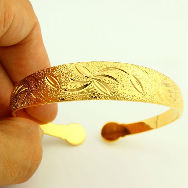 

big size trendy gold color african wide 13mm bracelet bangle women/men jewelry, Black