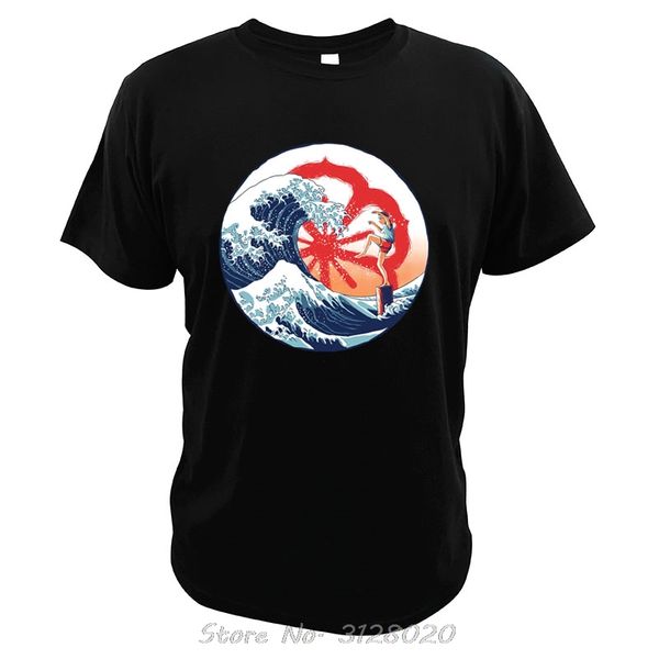 

the karate kid movie t shirt the great wave off kanagawa tees daniel larusso crane kick japanese film cotton t shirt