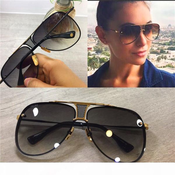

new luxury popular sunglasses 20 men design metal vintage sunglasses fashion style pilot frameless uv 400 lens with original case, White;black
