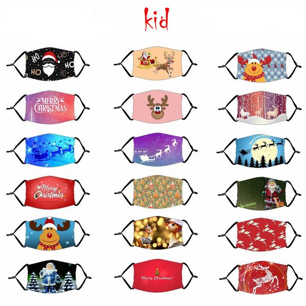 

christmas santa claus christmas deer digital printing mask adjustable with pm2.5 kid mask epacket shipping