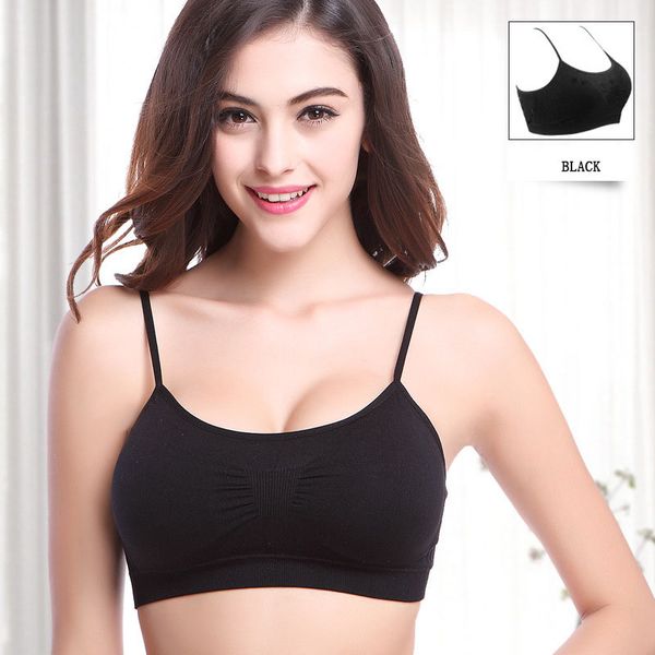 

female sports yoga shirts women fitness sports bra fitness crop padded shirt women wire stretch bras for woman, White;black
