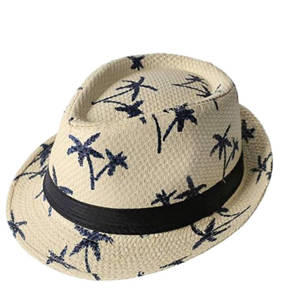 

straw fashion british hat summer outdoor sun shade beach hat, Blue;gray