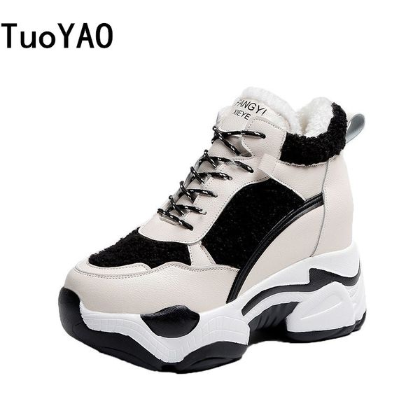 

winter women boots keep warm ankle snow boots women lace-up comfortable ladies chaussures femme new fashion, Black