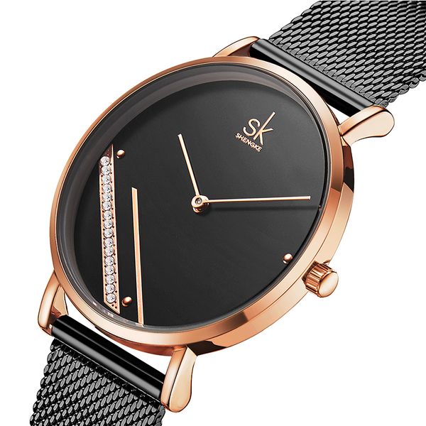 

synoke rose gold diamond women watches girl clock waterproof wristwatch steel belt japanese movement watch gift, Slivery;brown