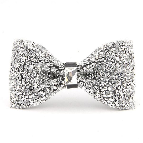 

sparkly white rhinestone wedding mens bow tie fashion diamond man bow ties real pos tuxedos groom in stock 189s, Red;black