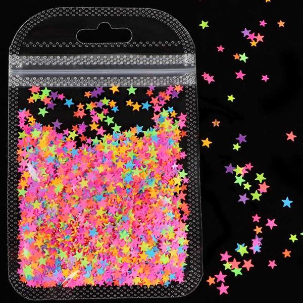 

diy fashion fluorescence star shape sequins for nails design manicure 3d accesoires nail art decoration, Silver;gold