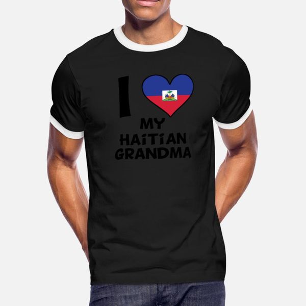 

i heart my haitian grandma t shirt men customized tee shirt s-3xl homme famous humor spring autumn standard shirt