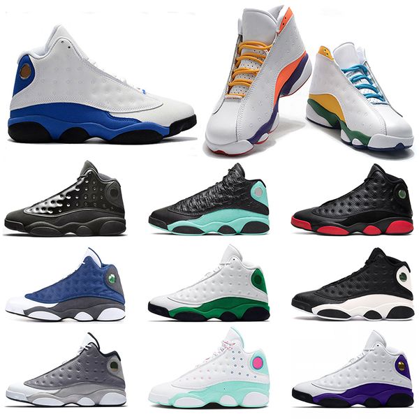 

13 13s jumpman basketball shoes flint reverse he got game island green playground mens womens trainers sports sneakers size 36-47, Black