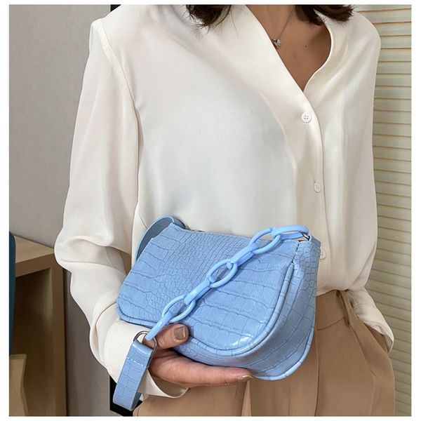 

pu leather women bags texture underarm bag female fashion shoulder bag portable crocodile pattern baguette handbag 01-sb-stewfg