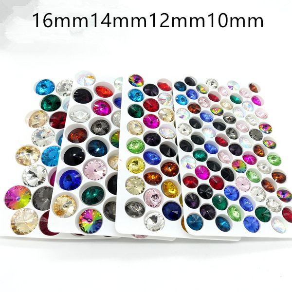

смешанные цвета круглый риволи стеклянный кристалл горный хрусталь свободные бусины 10 мм 12 мм 14 мм 16 мм