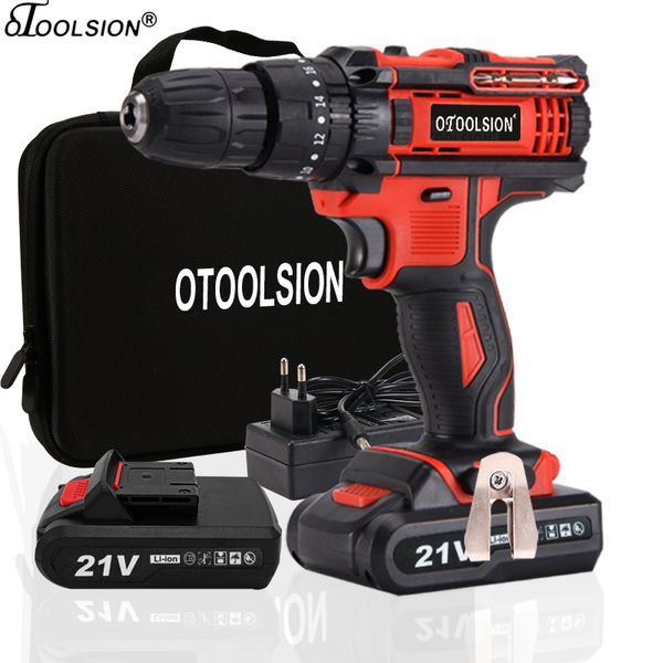 

21v variable speed impact electric screwdriver impact electric drill tool hammer cordless drill cordless+tool bag