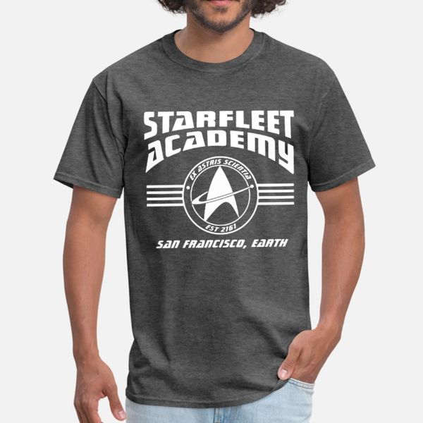 

starfleet academy star tr3k trekkie geek fun cool t shirt men customized 100% cotton round neck fit fitness authentic summer slim shirt