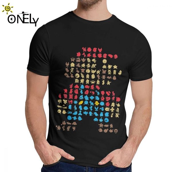 

round collar mario bros 30 years modern t-shirt new arrival for man soft homme tee shirt ing