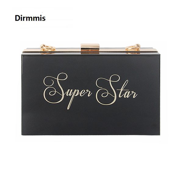 

new fashion accessory women bag vintage solid black party frame eveningbag star letter handbag woman wedding trendy clutch purse