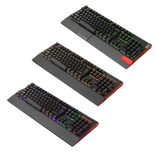 

wired usb rgb gaming keyboard led backlit aluminum alloy panel computer keypad y3nd