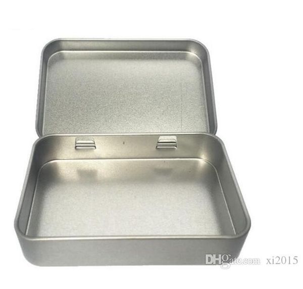 

small size hinge tin box square silver gift sealing plain wedding candy boxes
