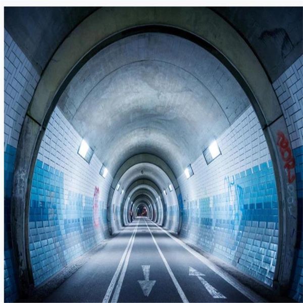

wallpapers underground tunnel 3d stereo mural background wal l3d murals wallpaper for living room