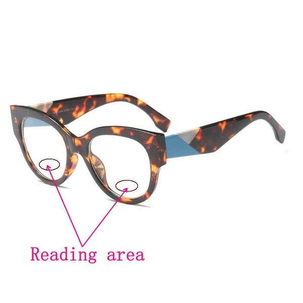 

2020 new multifocal reading glasses women retro fashion female cat double light hyperopia eyewear prescription eyeglasses uv nx, White;black