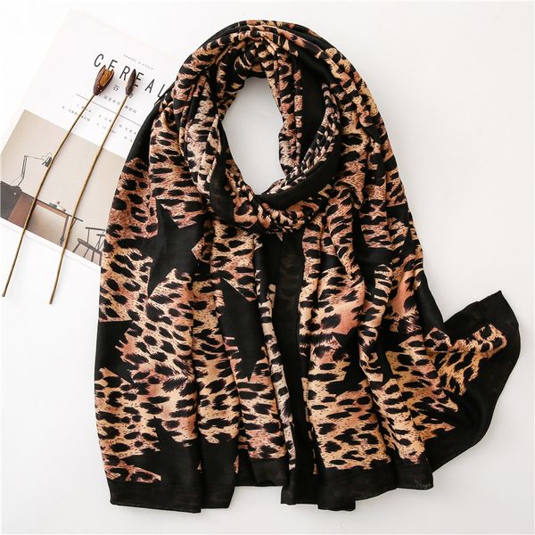 

2020 new cotton scarf leopard star autumn winter shawls lady soft polyester warm scarf female designer, Blue;gray