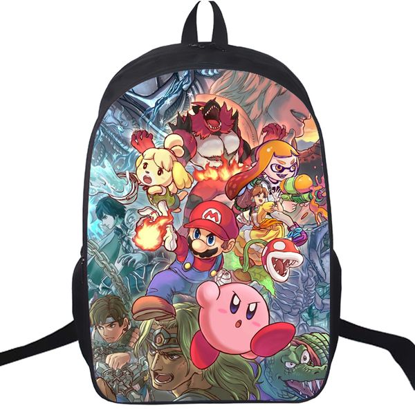 

classic super mario backpack boys girls school bags children rucksack for teenagers kids gift backpacks schoolbags mochila