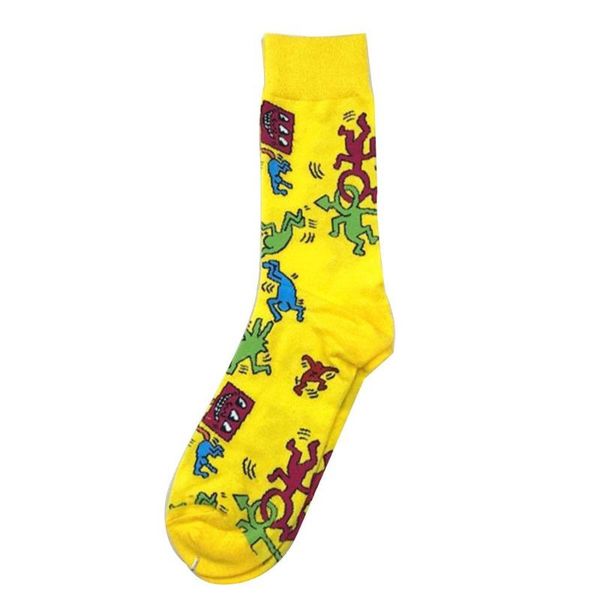 

men's socks 1 pairs funny pattern mens fashion lovers casual ladies abstraction sport, Black