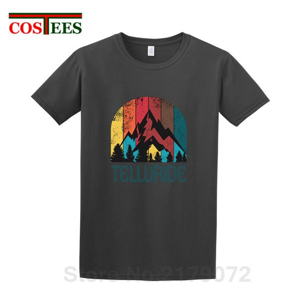 

retro city of telluride t shirt for men women&kids vintage mtb rider t-shirt summer tshirt hombre camiseta bicycle brand apparel
