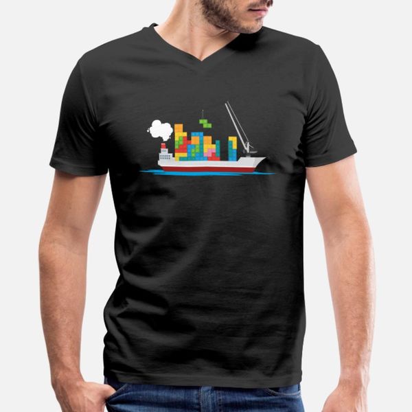 

cargo ship blocks kids toy ship t shirt men printing short sleeve euro size s-3xl letter fit humor summer style standard shirt