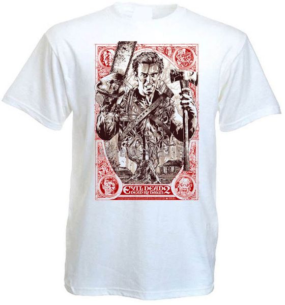 

evil dead 2 v.19 t shirt white movie poster horror all sizes s-5xl
