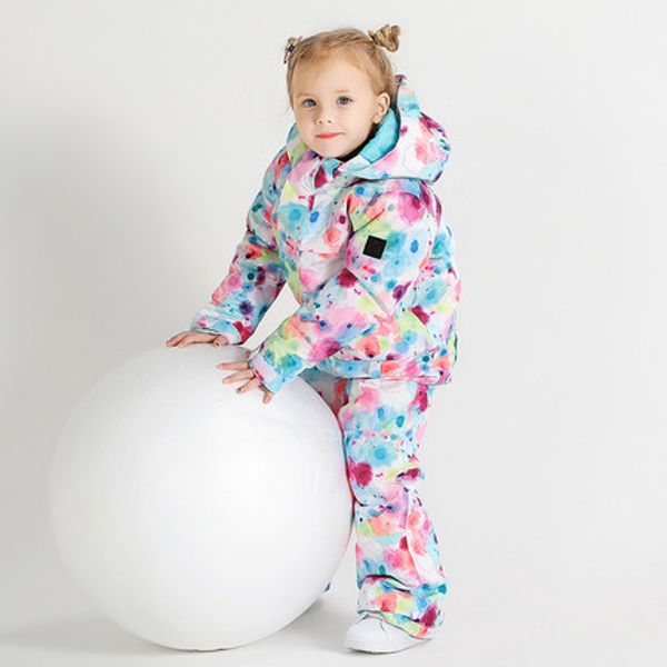 

one piece kids skiing suit snowboard jacket windproof waterproof breathable outdoor sport wear hooded girls boys snowboard suit