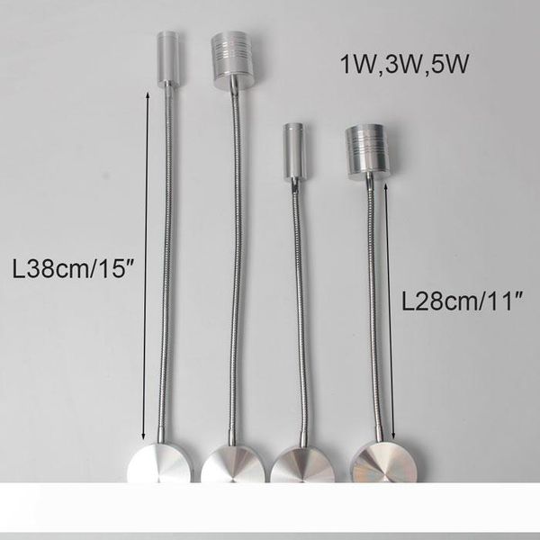 

ac 95-265 1 3 5w led wall light bedside led reading lamp with switch modern picture lighting led hose plumbing home decor l wall sconces