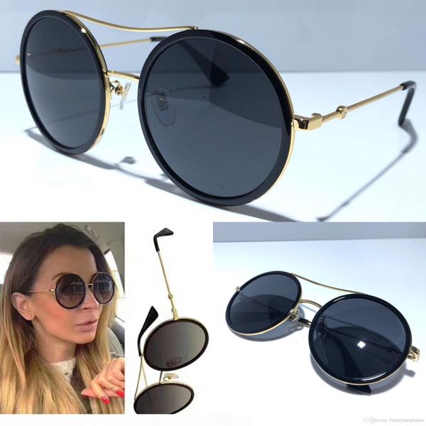 

women designer sunglasses 0061 fashion style mixed color retro round frame for women eye glasses uv protection lens 0061s, White;black