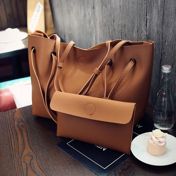 

female package korean edition pu mother package litchi line handbag fashion large capacity one shoulder oblique cross bag