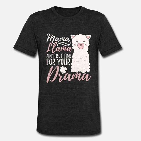 

mama llama no time for drama alpaca animal gift t shirt men design cotton s-3xl pattern fit casual spring autumn pictures shirt