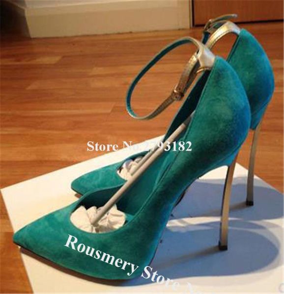 

dress shoes brand design women fashion pointed toe metal stiletto heel pumps 12cm blue black purple high heels formal