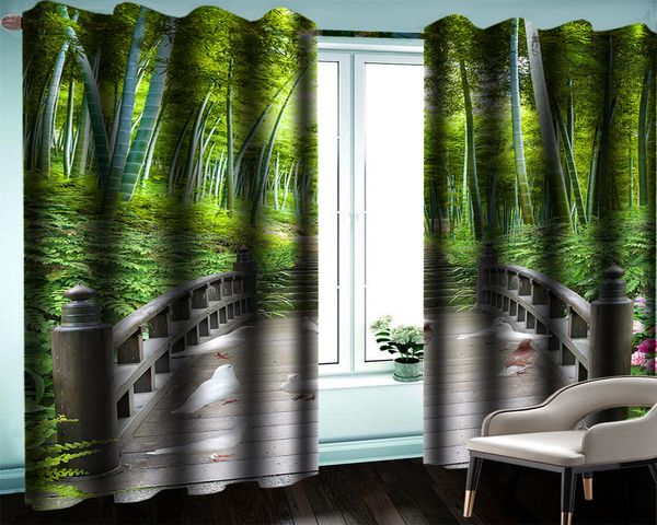 

3d p curtain 3d curtain window beautiful dove bamboo forest living room bedroom beautiful and practical blackout curtains